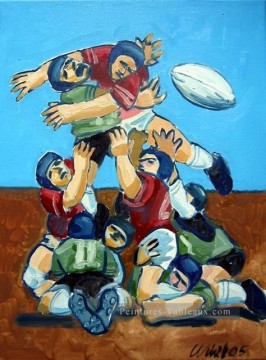 impressionist tableau - rugbyman impressionniste